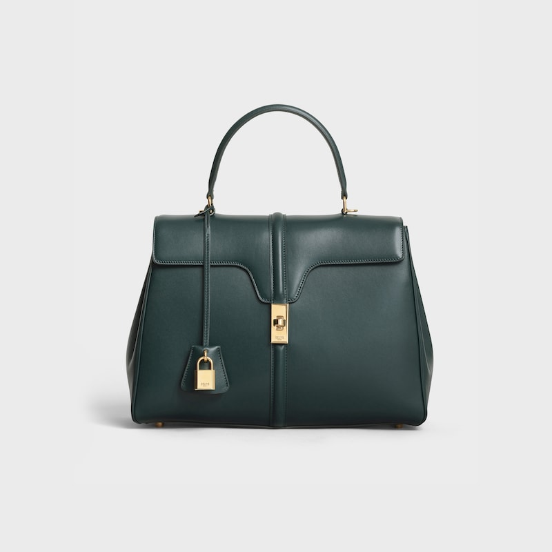 Celine Bolso 16 mediano de piel de becerro satinada