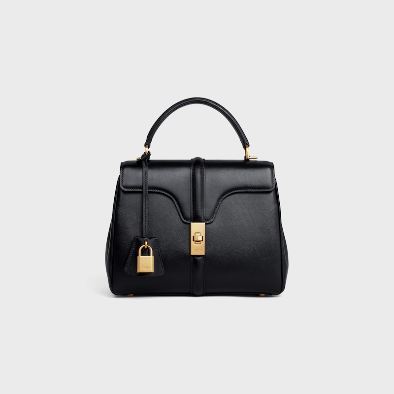 Celine Bolso 16 pequeño de piel de becerro satinada