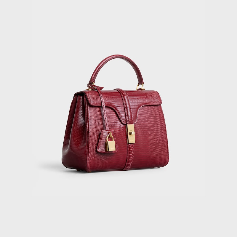 Celine Bolso 16 pequeño de piel de lagarto En línea