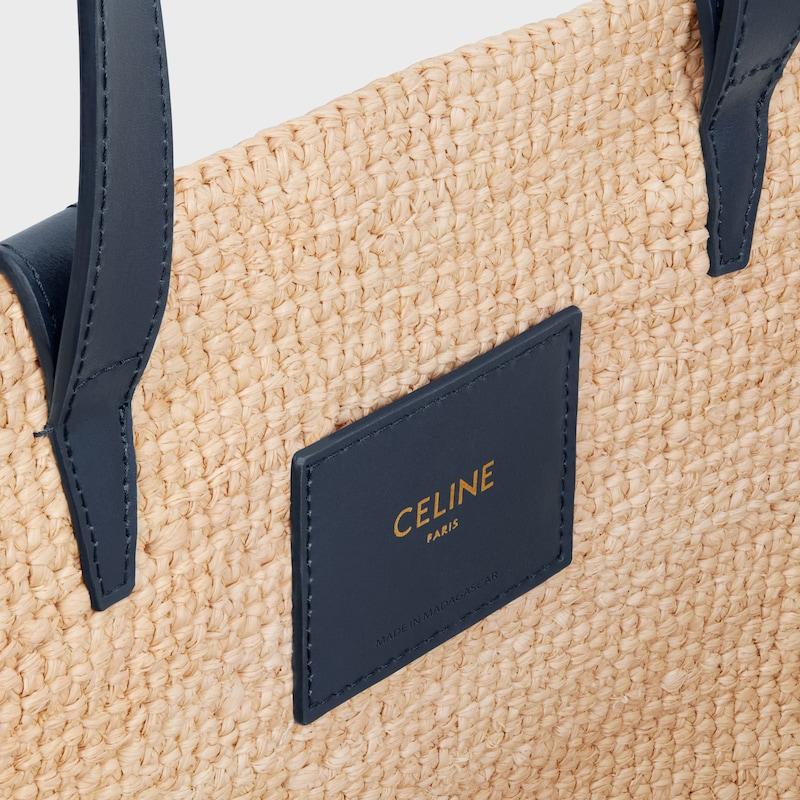 Celine BOLSO TRIOMPHE CELINE CLASSIC PANIER MEDIANO DE RAFIA Y PIEL DE BECERRO En oferta
