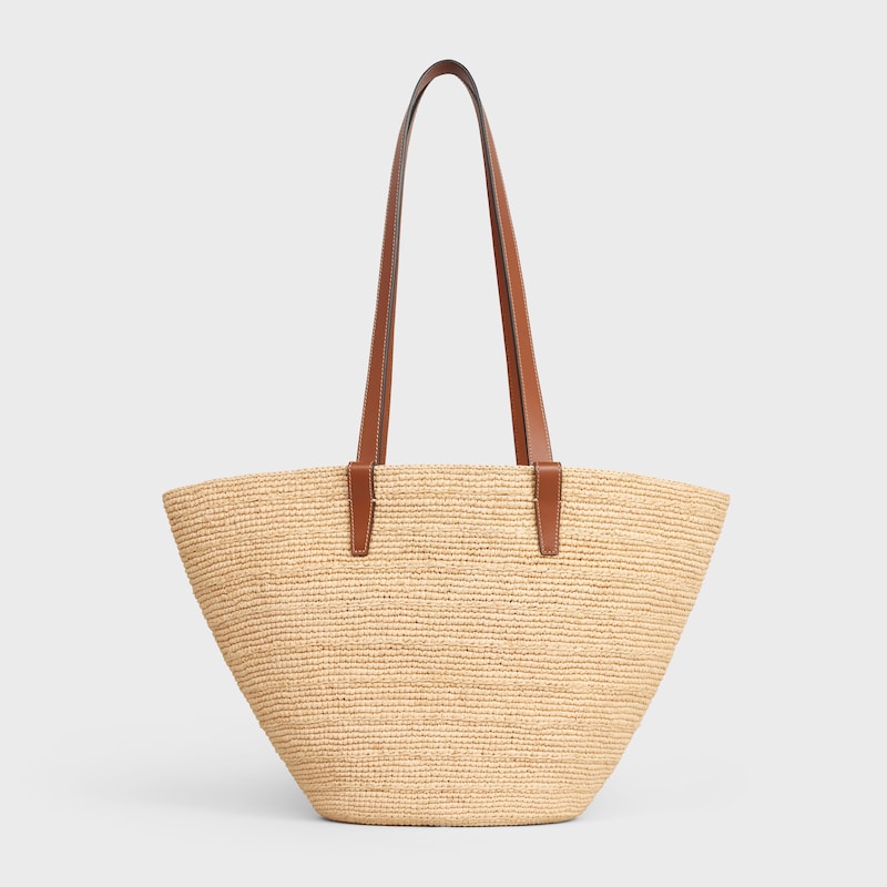 Celine BOLSO TRIOMPHE CELINE CLASSIC PANIER MEDIANO DE RAFIA Y PIEL DE BECERRO Rebajas baratas