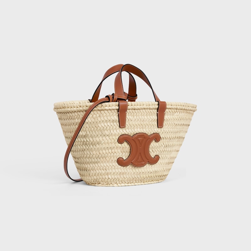Celine BOLSO TEEN CELINE CLASSIC PANIER DE HOJAS DE PALMA Y PIEL DE BECERRO Liquidación