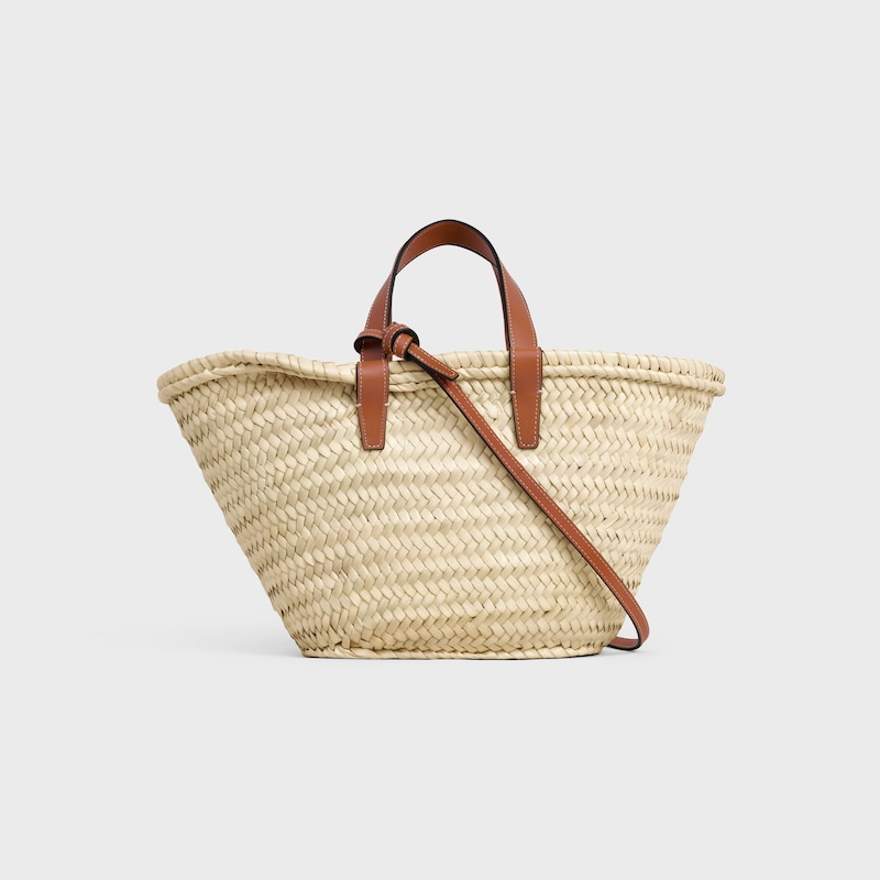 Celine BOLSO TEEN CELINE CLASSIC PANIER DE HOJAS DE PALMA Y PIEL DE BECERRO Liquidación