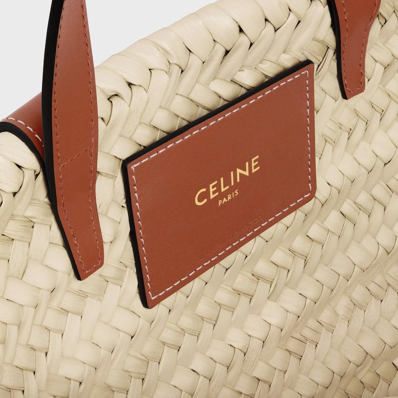 Celine BOLSO TEEN CELINE CLASSIC PANIER DE HOJAS DE PALMA Y PIEL DE BECERRO Liquidación