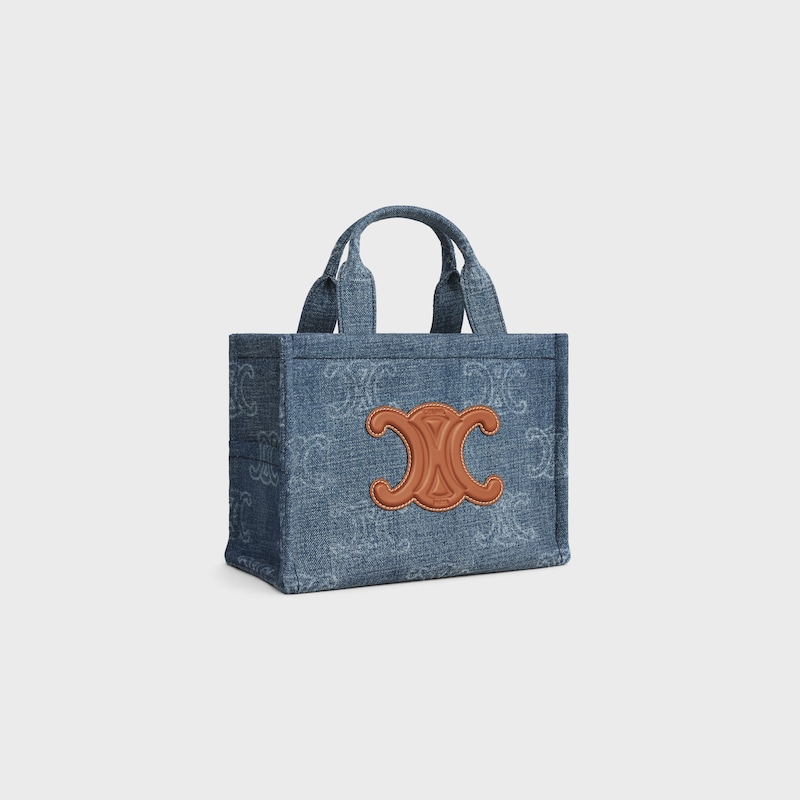 Celine BOLSO CABAS THAIS PEQUEÑO DE DENIM CON MOTIVO INTEGRAL TRIOMPHE Y PIEL DE BECERRO Rebajas online