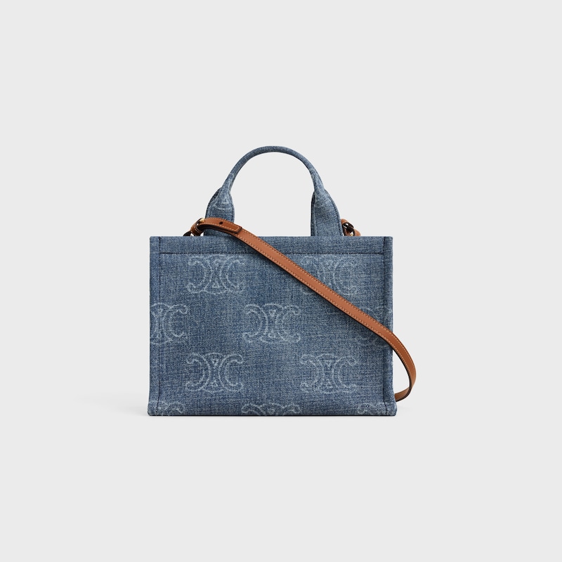 Celine BOLSO CABAS THAIS PEQUEÑO DE DENIM CON MOTIVO INTEGRAL TRIOMPHE Y PIEL DE BECERRO Rebajas online
