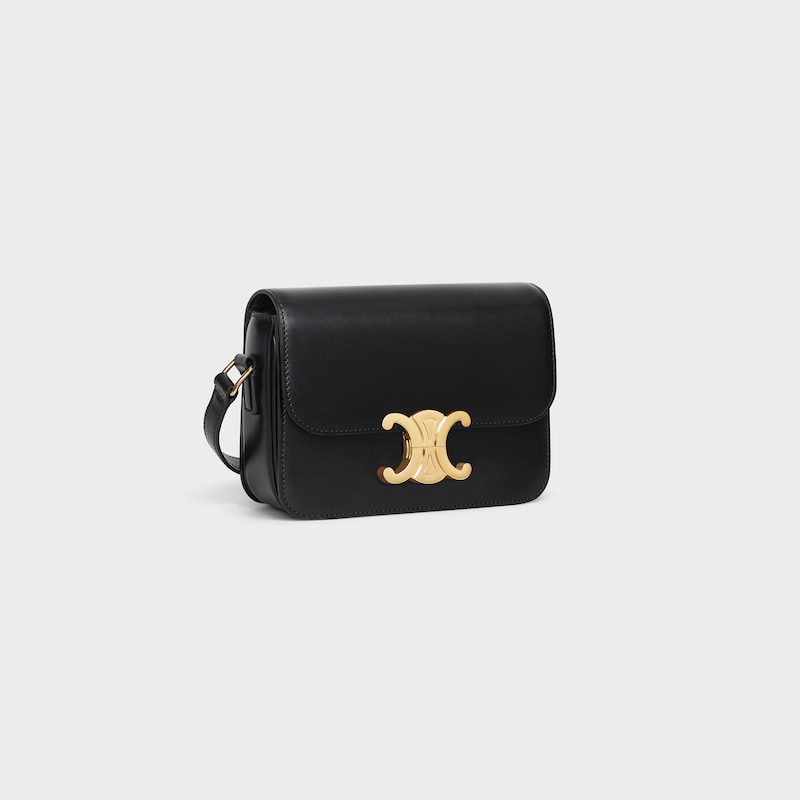 Celine Bolso Teen Triomphe de piel de becerro brillante Precio de fábrica
