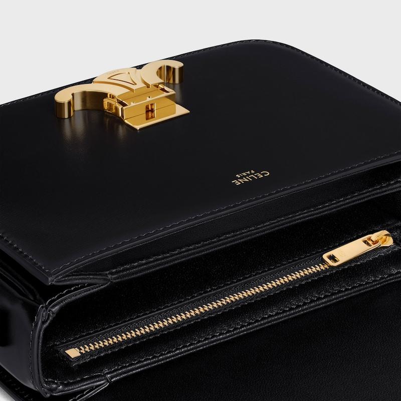 Celine Bolso Teen Triomphe de piel de becerro brillante Precio de fábrica