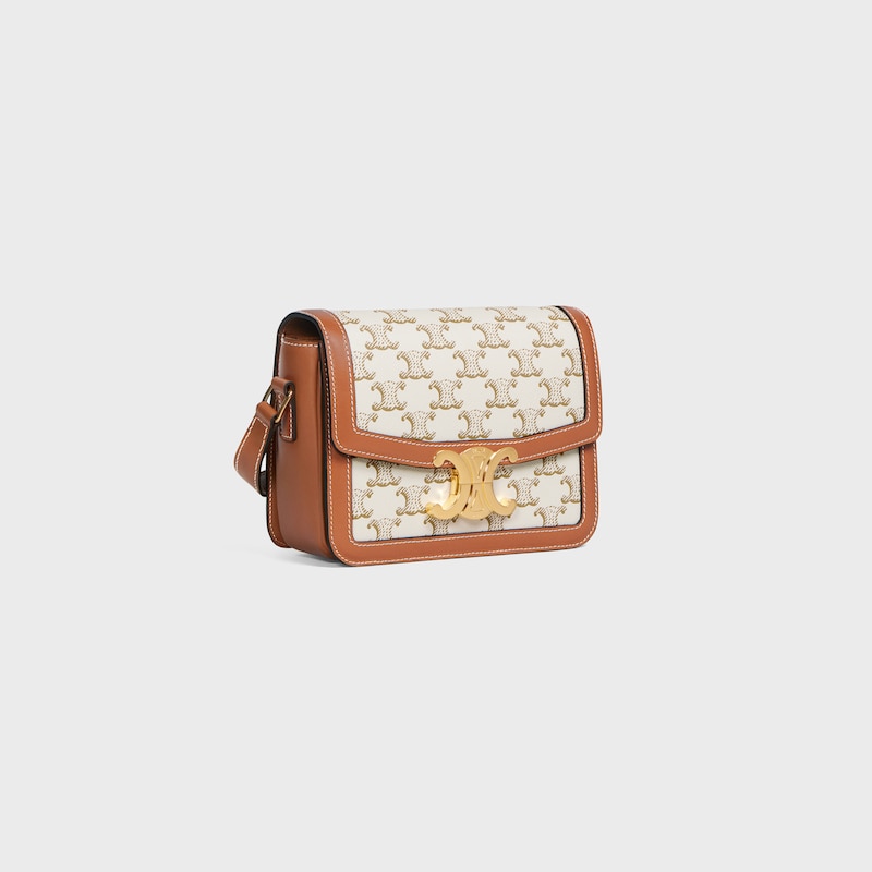 Celine Bolso Teen Triomphe de lona Triomphe y piel de becerro Ahorra y exporta