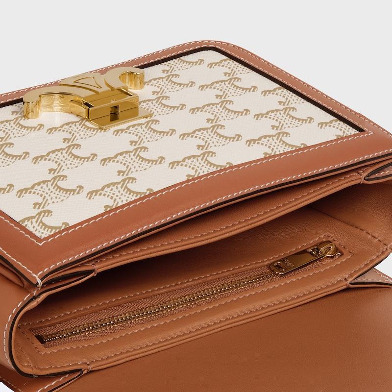 Celine Bolso Teen Triomphe de lona Triomphe y piel de becerro Ahorra y exporta