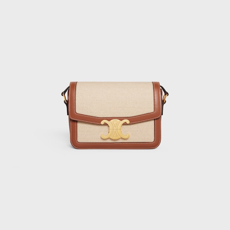 Celine Bolso Teen Triomphe de TEJIDO Y PIEL DE BECERRO