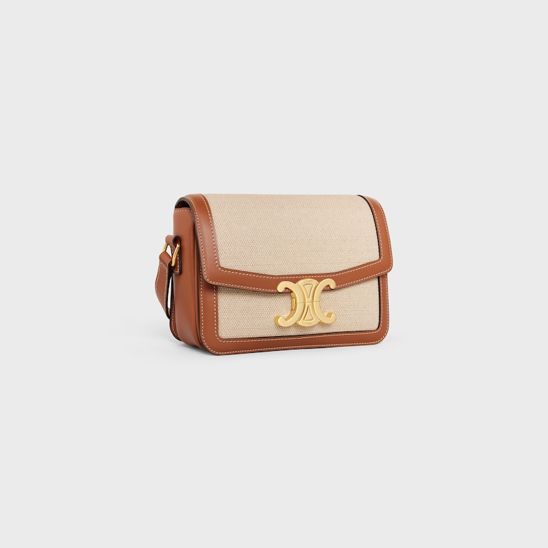 Celine Bolso Teen Triomphe de TEJIDO Y PIEL DE BECERRO Precios de Black Friday
