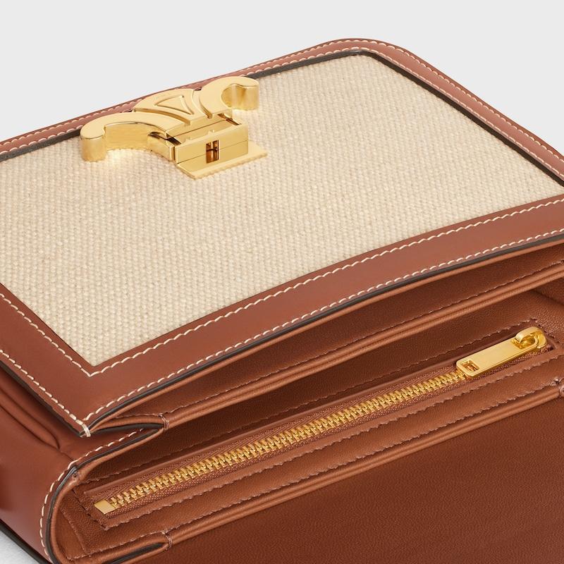 Celine Bolso Teen Triomphe de TEJIDO Y PIEL DE BECERRO Precios de Black Friday