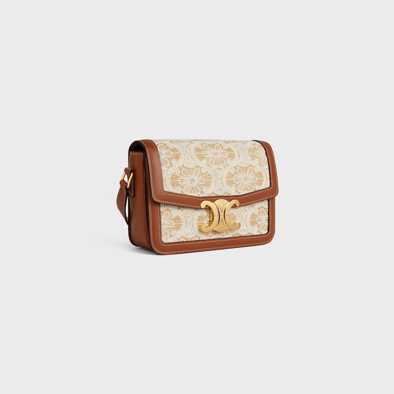 Celine BOLSO TEEN TRIOMPHE DE TEJIDO CON EFECTO RAFIA CON BORDADOS TRIOMPHE En oferta