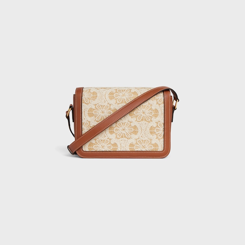 Celine BOLSO TEEN TRIOMPHE DE TEJIDO CON EFECTO RAFIA CON BORDADOS TRIOMPHE En oferta
