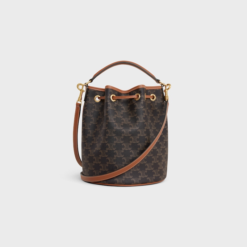 Celine BOLSO CLARA DE LONA TRIOMPHE Y PIEL DE BECERRO Precio ultrabajo