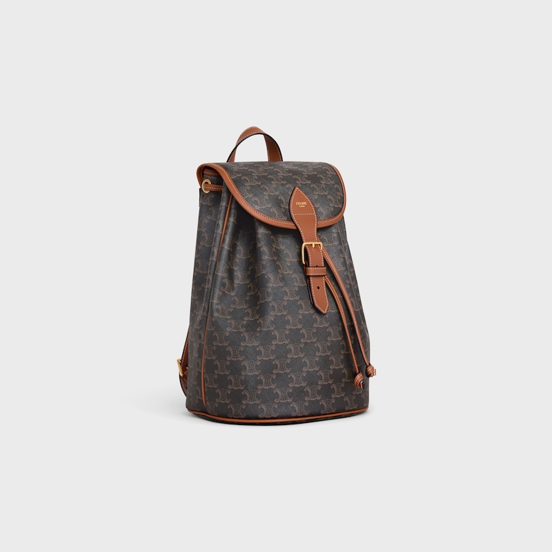 Celine MOCHILA FOLCO MEDIANA DE LONA TRIOMPHE Y PIEL DE BECERRO 2025