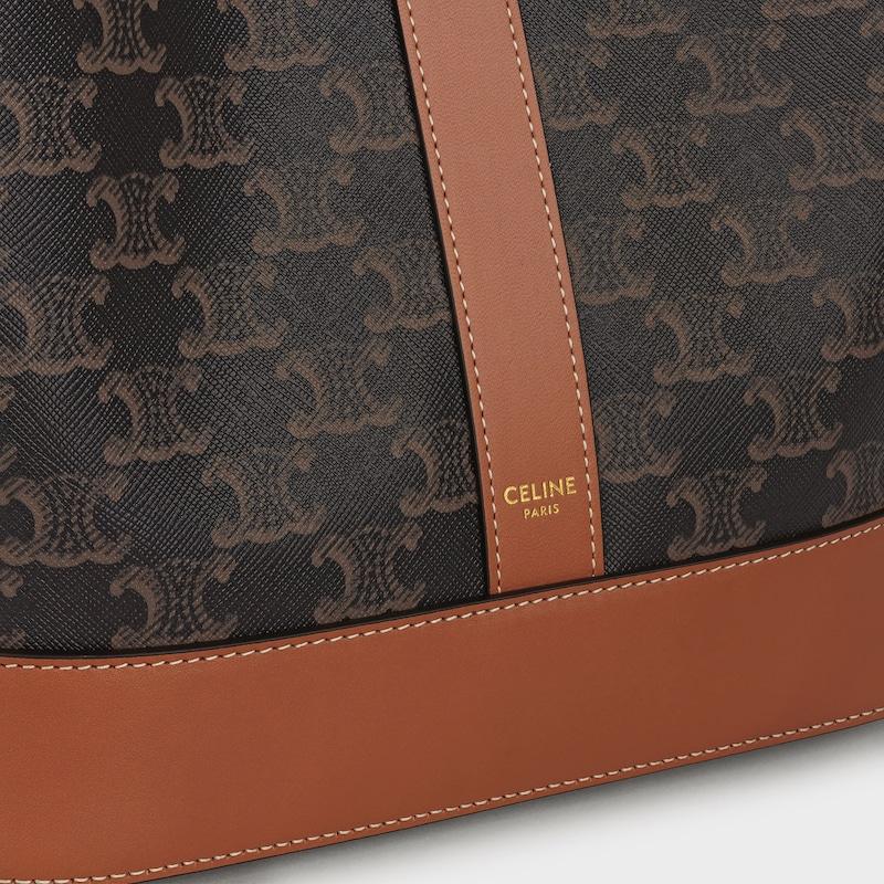 Celine BOLSO CUBO MEDIANO DE LONA TRIOMPHE Y PIEL DE BECERRO Outlet