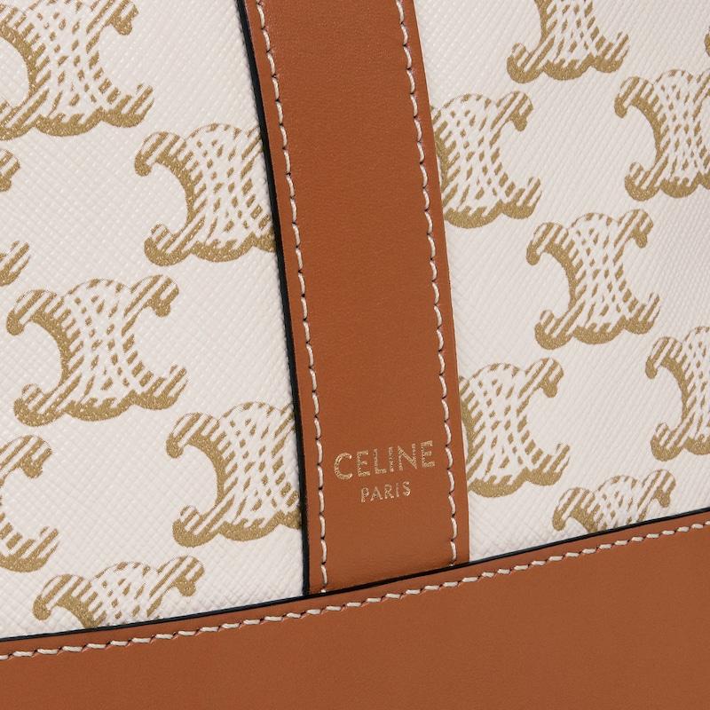 Celine Bolso cubo pequeño de lona Triomphe y piel de becerro Rebajas