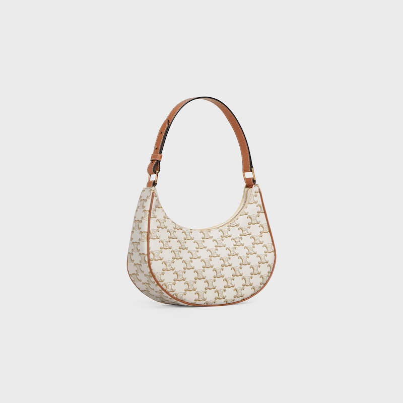 Celine Bolso Ava de lona Triomphe y piel de becerro En oferta