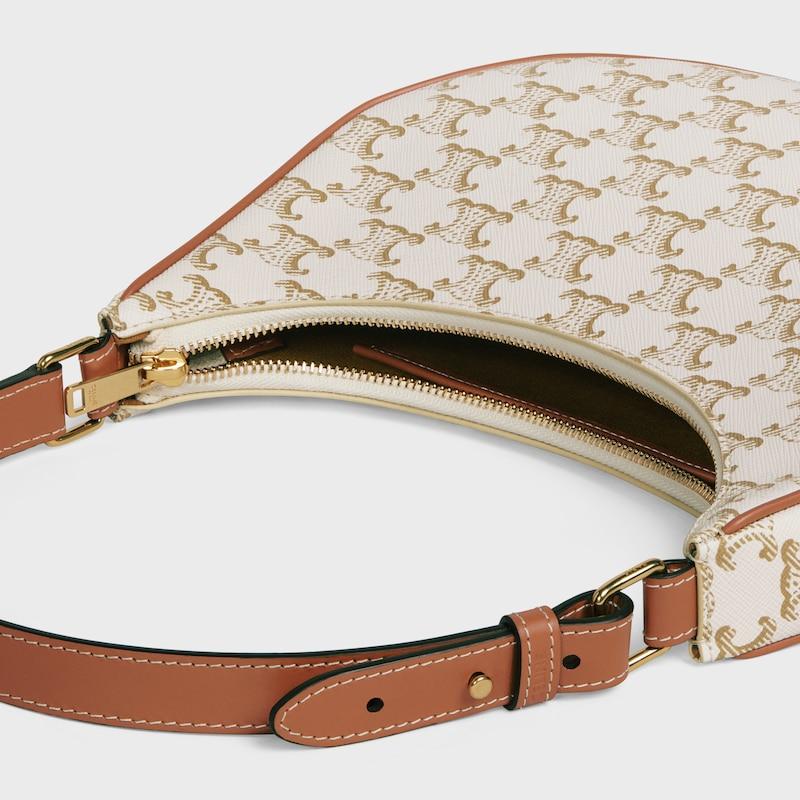 Celine Bolso Ava de lona Triomphe y piel de becerro En oferta