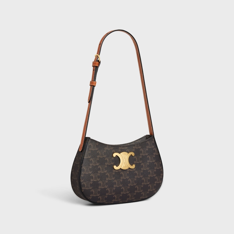 Celine BOLSO TILLY MEDIANO DE LONA TRIOMPHE Y PIEL DE BECERRO Ventas relámpago
