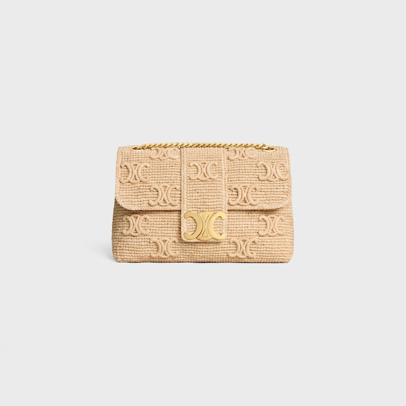 Celine BOLSO VICTOIRE CELINE MEDIANO DE RAFIA CON BORDADOS TRIOMPHE