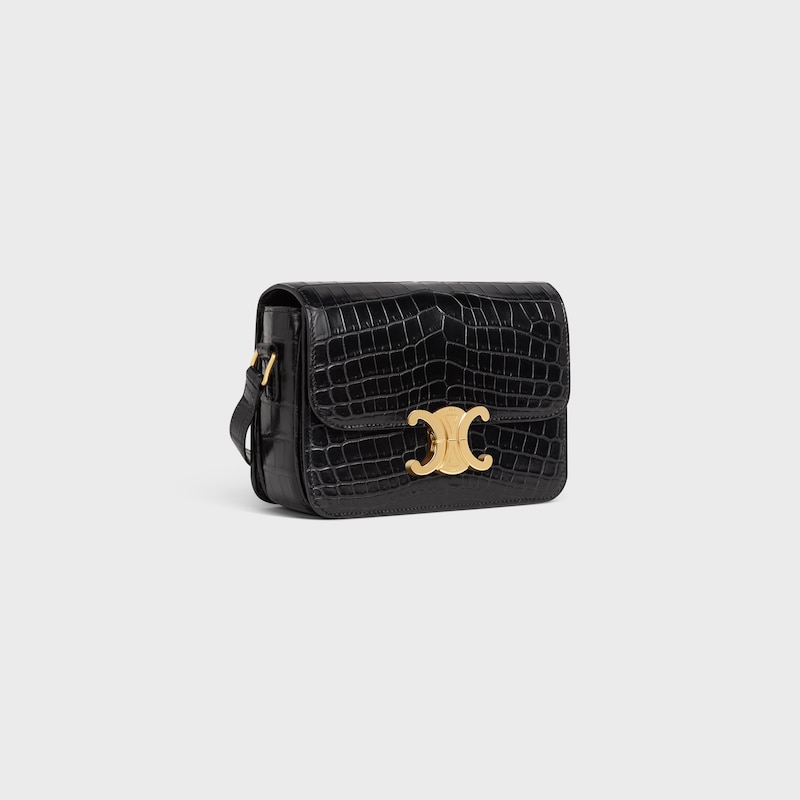 Celine BOLSO TEEN TRIOMPHE DE PIEL DE COCODRILO DEL NILO Tienda de fábrica