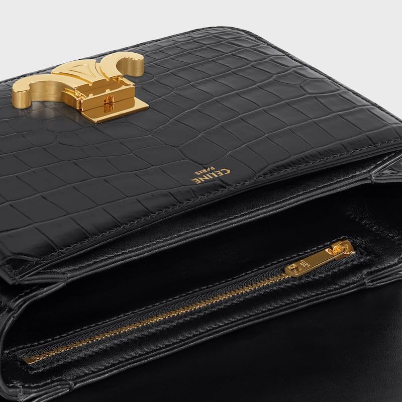 Celine BOLSO TEEN TRIOMPHE DE PIEL DE COCODRILO DEL NILO Tienda de fábrica