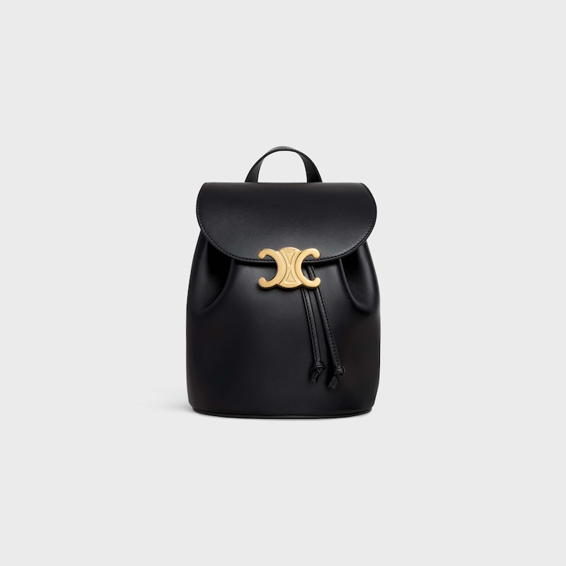 Celine MOCHILA CELINE BONNIE DE PIEL DE BECERRO LISA NEGRA