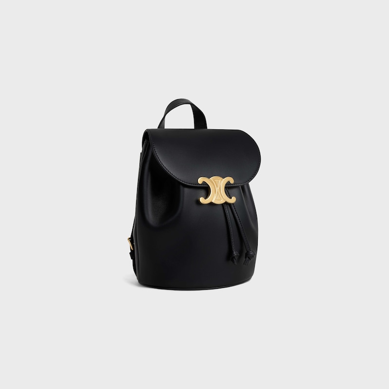 Celine MOCHILA CELINE BONNIE DE PIEL DE BECERRO LISA NEGRA Ahorra y exporta
