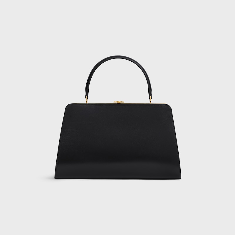 Celine ANTOINETTE CELINE MEDIANO DE PIEL DE BECERRO SATINADA NATURAL Descuentos del mes