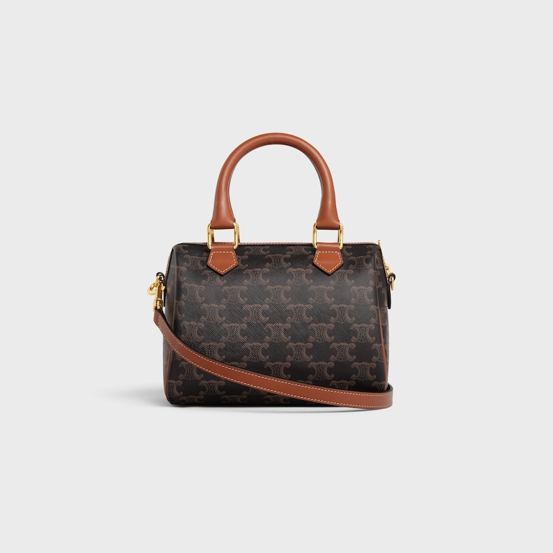 Celine BOLSO BOSTON PEQUEÑO DE LONA TRIOMPHE Y PIEL DE BECERRO Precio ultrabajo