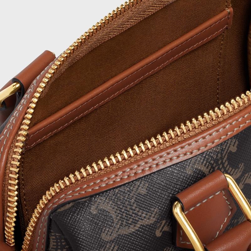 Celine BOLSO BOSTON PEQUEÑO DE LONA TRIOMPHE Y PIEL DE BECERRO Precio ultrabajo
