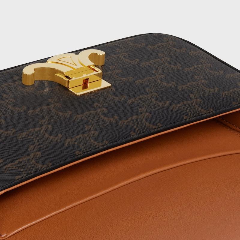 Celine BOLSO DE HOMBRO CLAUDE DE LONA TRIOMPHE Y PIEL DE BECERRO Outlet online