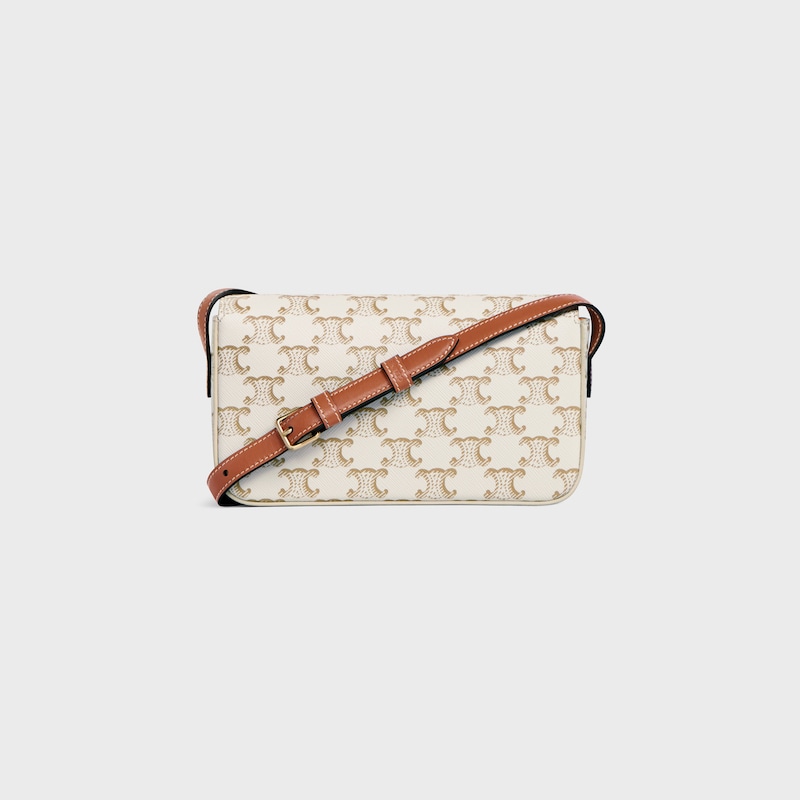 Celine BOLSO DE HOMBRO CLAUDE de piel de becerro y lona Triomphe Rebajas