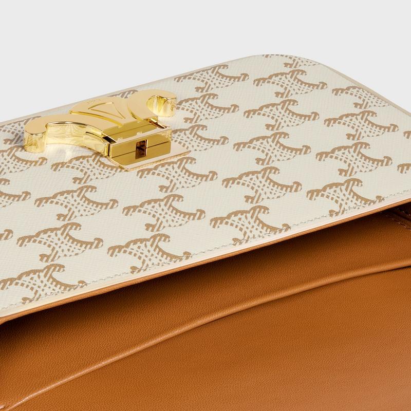 Celine BOLSO DE HOMBRO CLAUDE de piel de becerro y lona Triomphe Rebajas