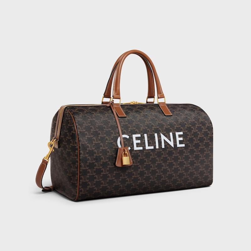 Celine BOLSA DE VIAJE MEDIANA DE LONA TRIOMPHE CON ESTAMPADO CELINE En oferta