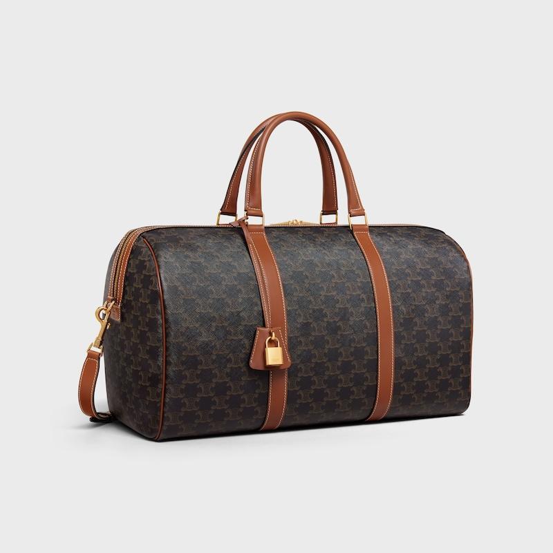 Celine Bolsa de viaje mediana de lona Triomphe y piel de becerro Gran oferta