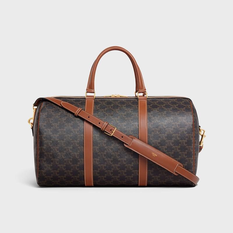 Celine Bolsa de viaje mediana de lona Triomphe y piel de becerro Gran oferta