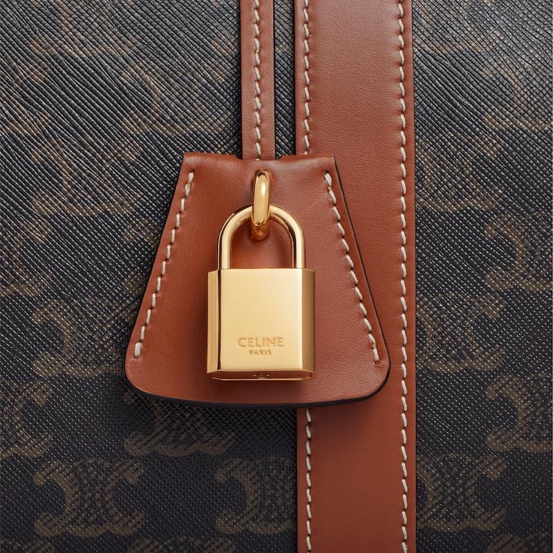 Celine Bolsa de viaje mediana de lona Triomphe y piel de becerro Gran oferta