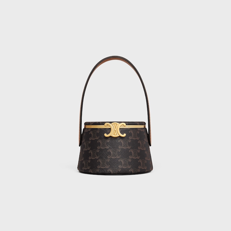 Celine MINAUDIERE CELINE NINA de PIEL DE CORDERO CON ESTAMPADO DE LONA TRIOMPHE Y PIEL DE BECERRO