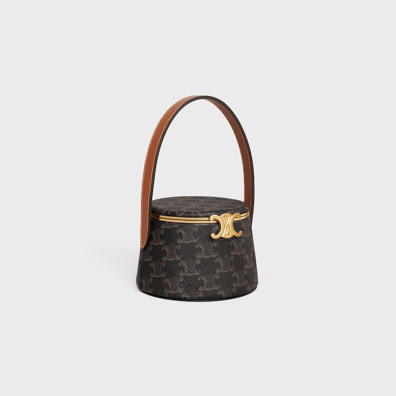 Celine MINAUDIERE CELINE NINA de PIEL DE CORDERO CON ESTAMPADO DE LONA TRIOMPHE Y PIEL DE BECERRO Rebajas de fábrica