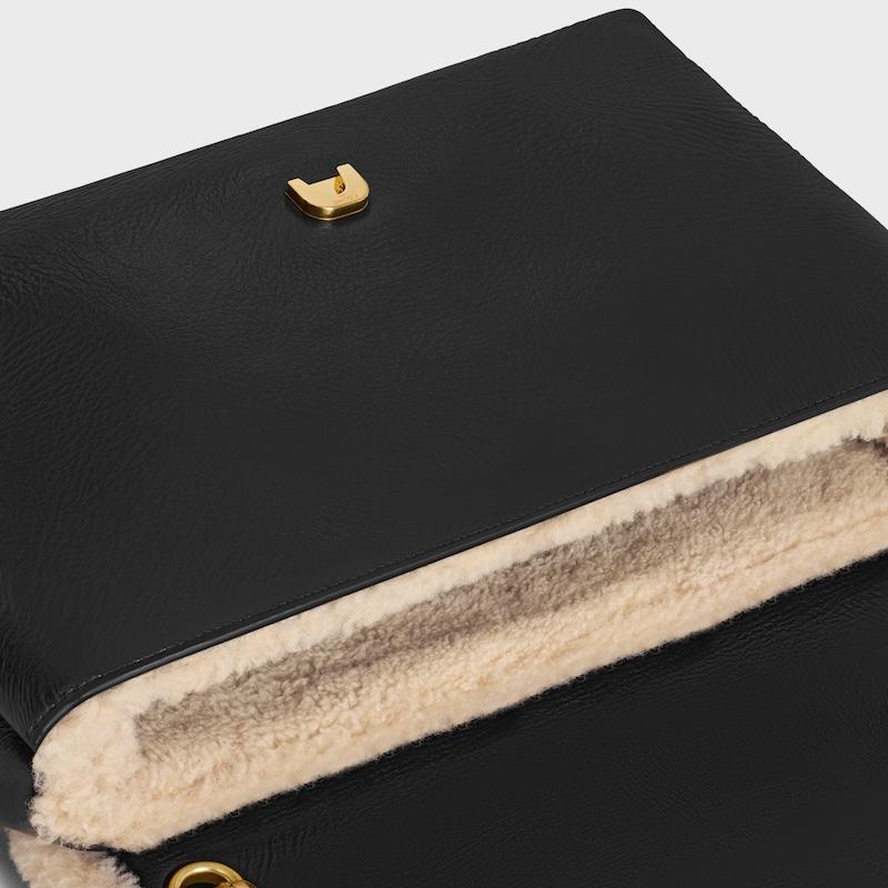 Celine BOLSO VICTOIRE CELINE GRANDE DE PIEL DE CORDERO FRUNCIDA Y PIEL DE BORREGO Último día