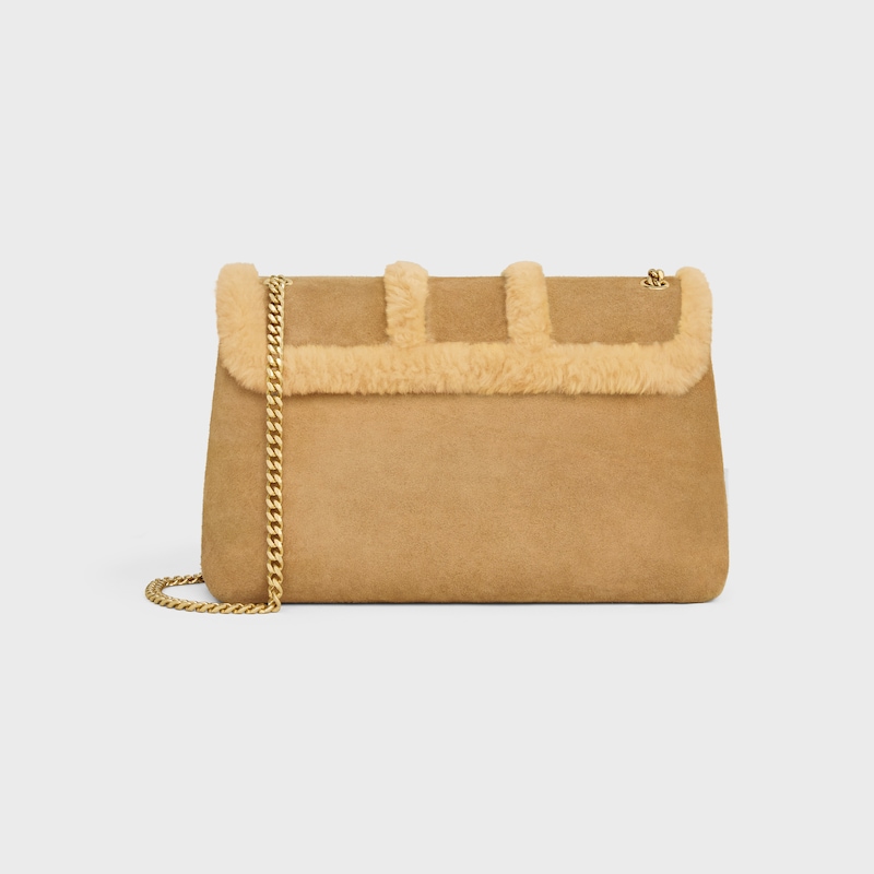 Celine BOLSO VICTOIRE CELINE GRANDE DE ANTE DE PIEL DE BECERRO Y PIEL DE BORREGO Precio de fábrica