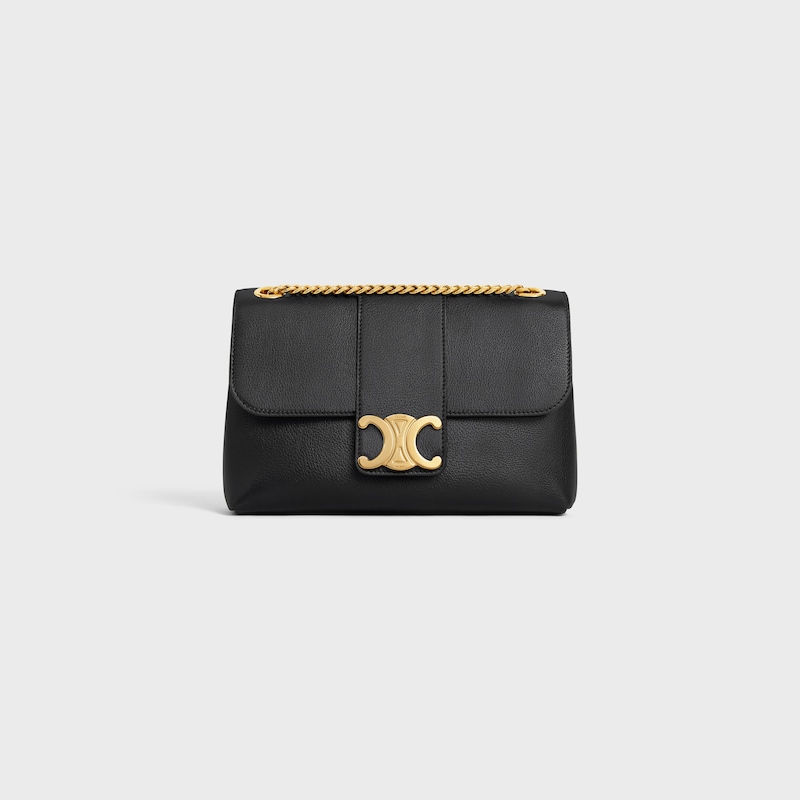 Celine BOLSO VICTOIRE CELINE MEDIANO DE PIEL DE BECERRO FLEXIBLE CON TEXTURA GRANULADA
