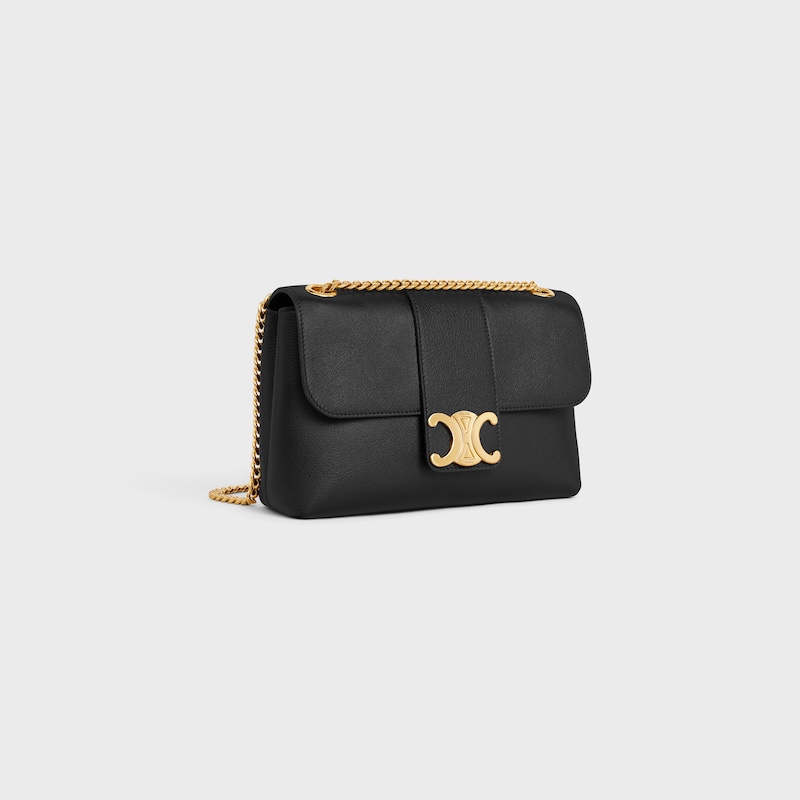 Celine BOLSO VICTOIRE CELINE MEDIANO DE PIEL DE BECERRO FLEXIBLE CON TEXTURA GRANULADA Promoción por tiempo limitado