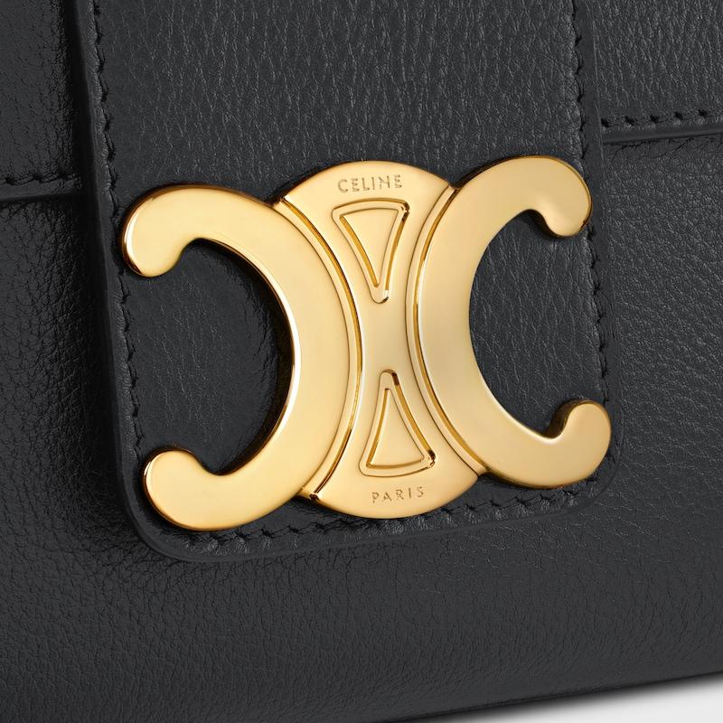 Celine BOLSO VICTOIRE CELINE MEDIANO DE PIEL DE BECERRO FLEXIBLE CON TEXTURA GRANULADA Promoción por tiempo limitado