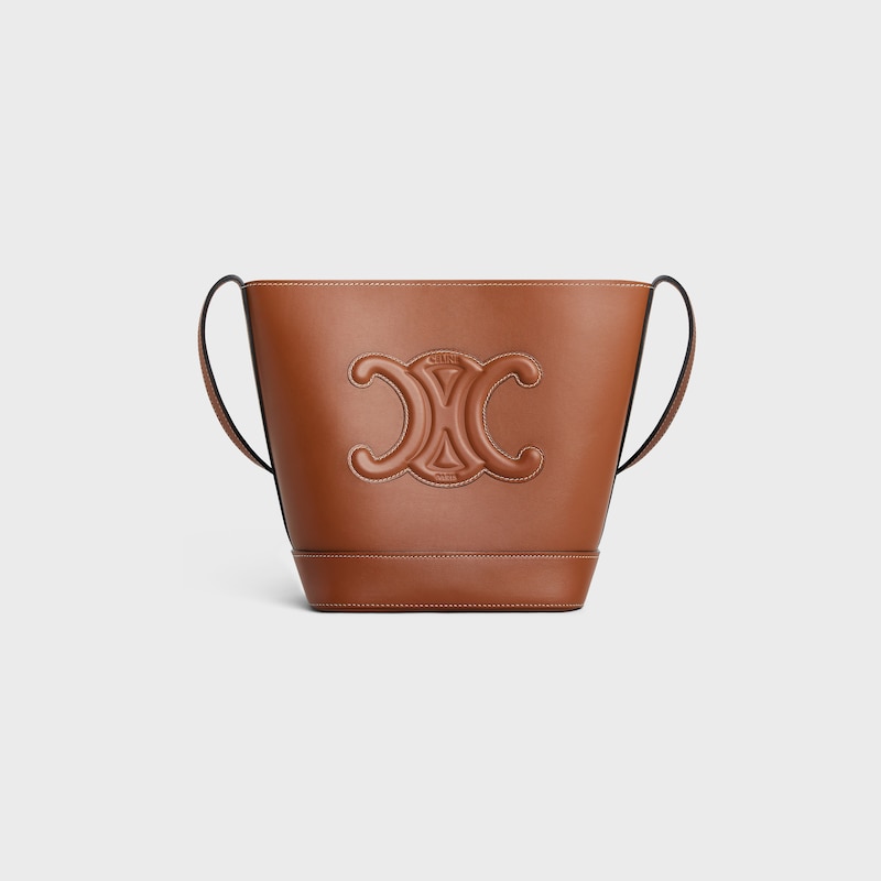 Celine BOLSO CUBO PEQUEÑO DE PIEL TRIOMPHE de piel de becerro lisa