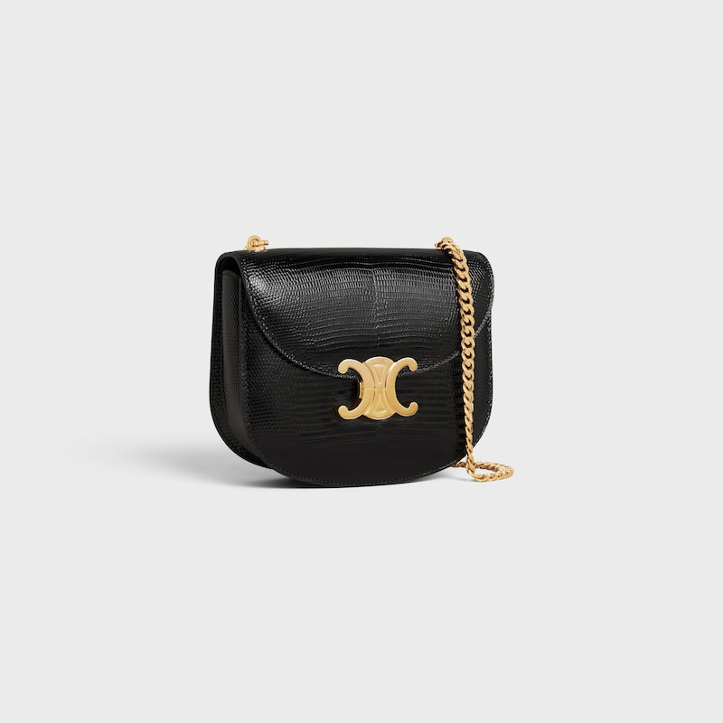 Celine BOLSO BESACE CON CADENA CLEA DE PIEL DE LAGARTO Venta caliente